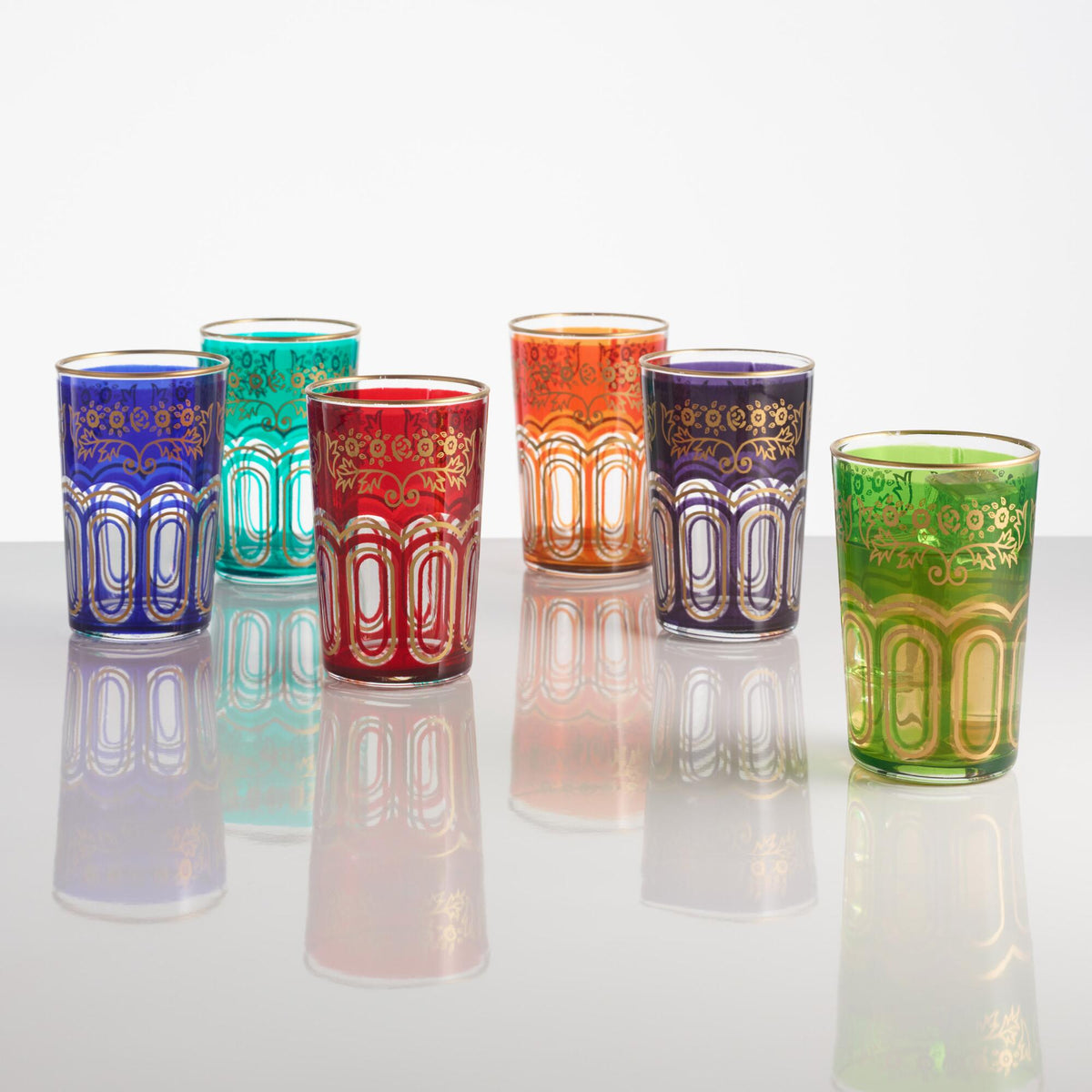 Moroccan Tea Glasses Set – Moroccan Furniture Rental